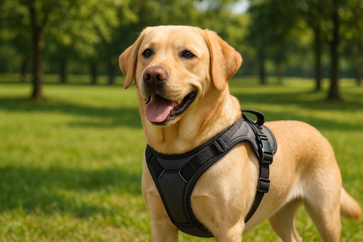 labrador dog with this harness